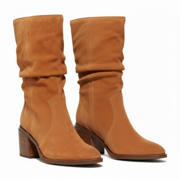 Vince Camuto Shoes - Vince Camuto Kenidra Slouchy Boot Caramel Brown Size 11W NWT